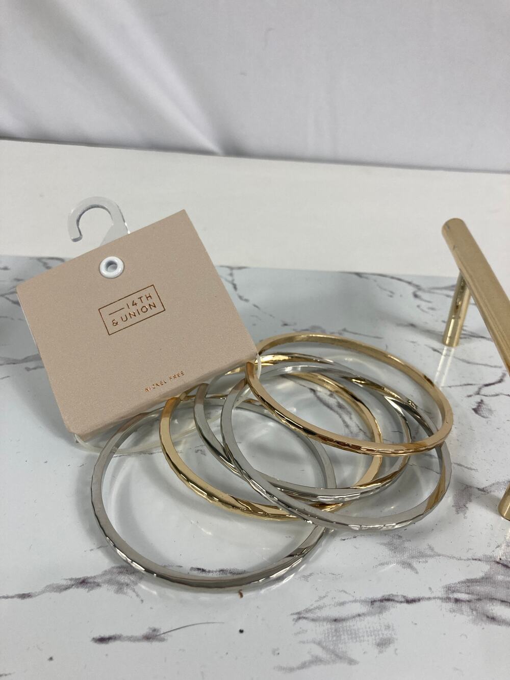 NWT 14th & union layered bangle bracelet set 5